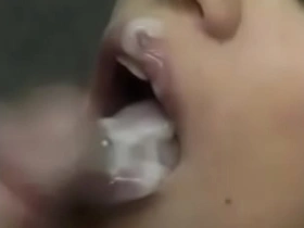 A collection of facials and swallow scenes