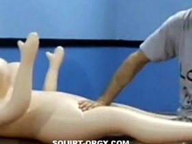 A young Asian babe stimulating her own clitoris