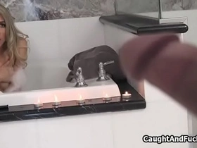 Amateur POV masturbation with a teen roommate leading to hardcore sex