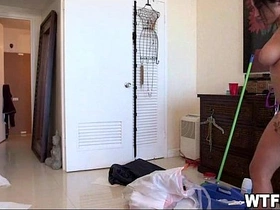 A Colombian housekeeper with a massive rear end