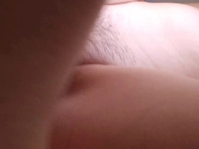 Hairy pussy teen gets fucked hard and facial in POV