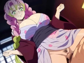 Mitsuri from the anime series engages in sexual activity