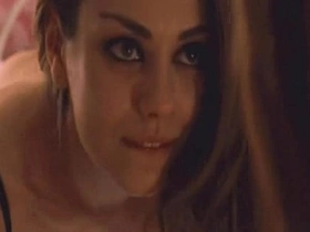 Celebrities Natalie and Mila engage in steamy lesbian encounter
