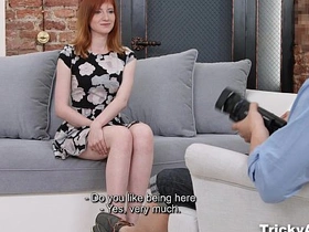 Lili Fox's spontaneous audition turns into a steamy hardcore session