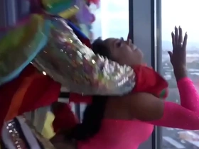 Renowned Instagram beauty engages in sexual activity with a clown at his luxurious Las Vegas abode
