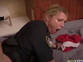 Curvy blonde MILFs in uniform satisfy their insatiable desires