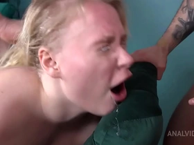 Russian beauty MC Nicole enjoys double penetration and anal play