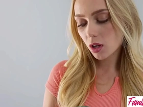 Steamy lingerie swapping leads to intense pussy-licking and girl-orgasm in this taboo series