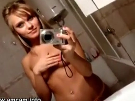 Young and stunning amateur teen shares her intimate moment on camera