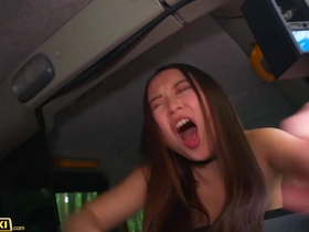Yiming's wild cab ride turns into steamy encounter with Asian babe giving deepthroat blowjob