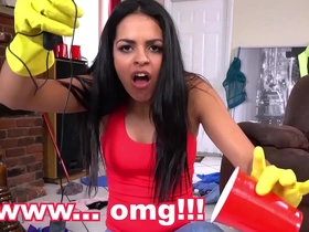 Vienna Black, sultry Latin maid, accepts my dirty proposal for hardcore action