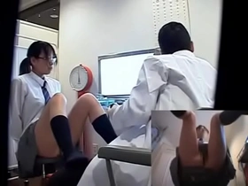 Doctor's examination of a Japanese schoolgirl