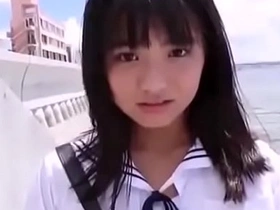 Adorable Japanese student explores sexuality on camera