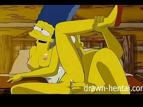 Parody hentai video featuring Simpsons characters in a romantic setting