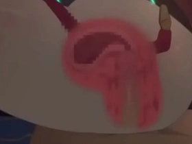 A fortunate man experiences a creampie from Pyra, illustrated by Kamuo.