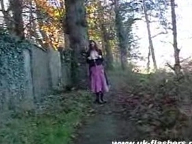 Teen Emma's solo public nudity adventure